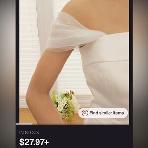 Tulle Detachable Bridal Wedding Dress Sleeves